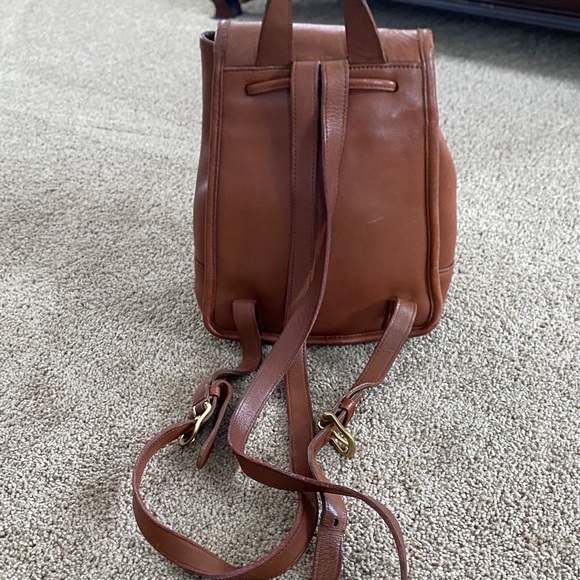 Coach Tan Leather Backpack - Picture 3 of 7